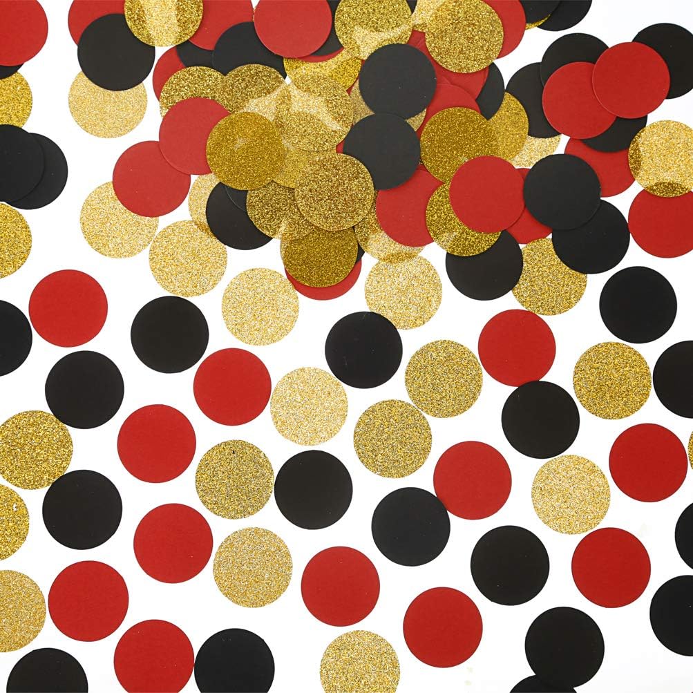 Glitter Confetti Circles Table Decoration and Wedding Party Decoration, 1.2’’ in Diameter (gold