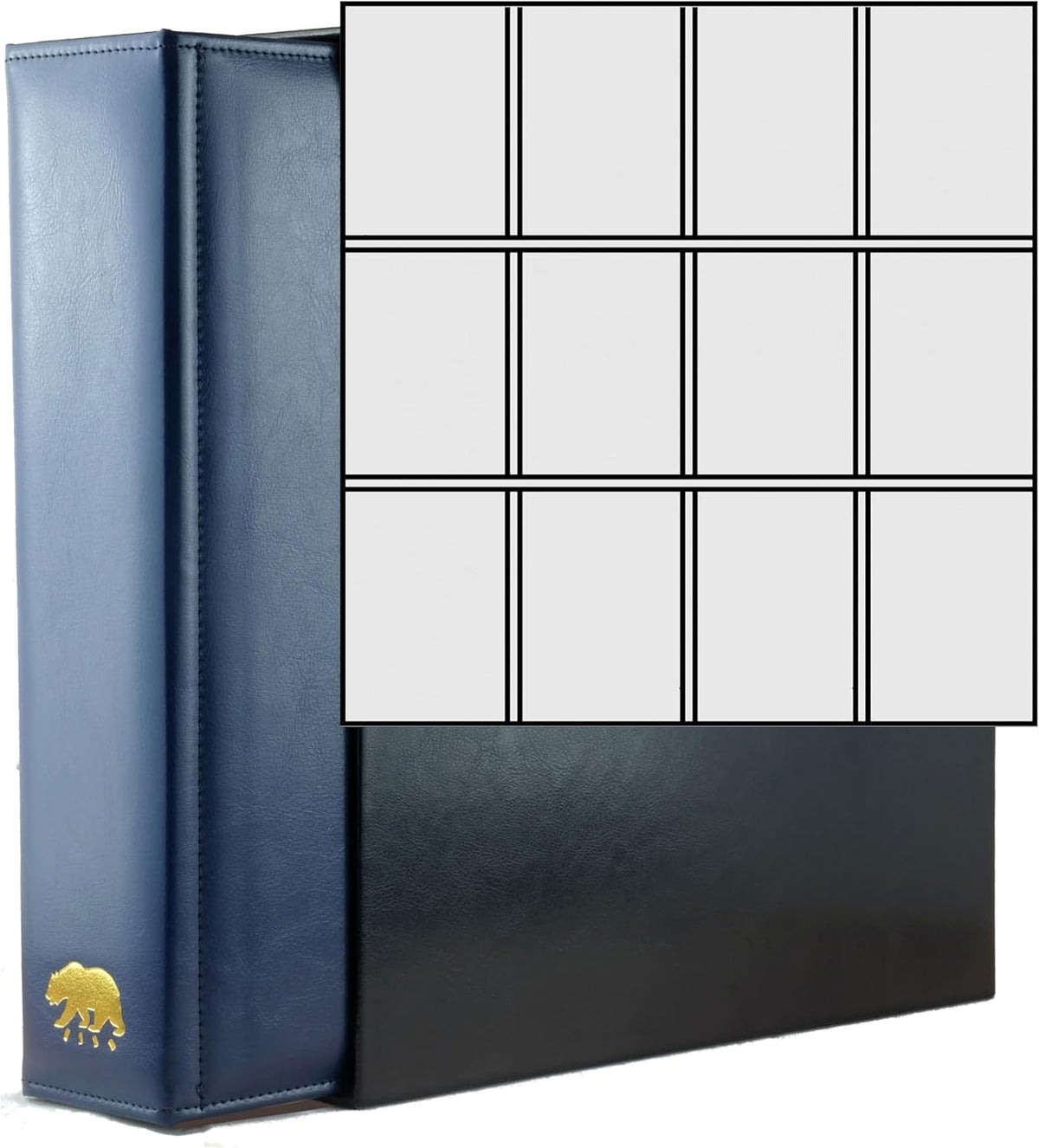 Ursae Minoris Estate Library Deluxe 4 Q-Ring Large Format Binder for Up to 2400 Sports/Trading