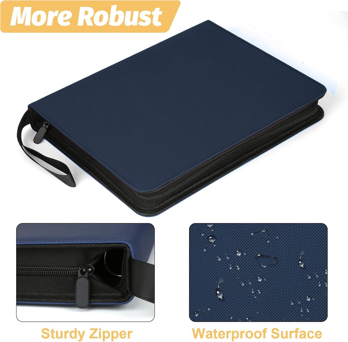 Trading Card Binder, 720 Pockets Card Binder, 9-Poccket Sided Pocket Sports Card Binder, Premium