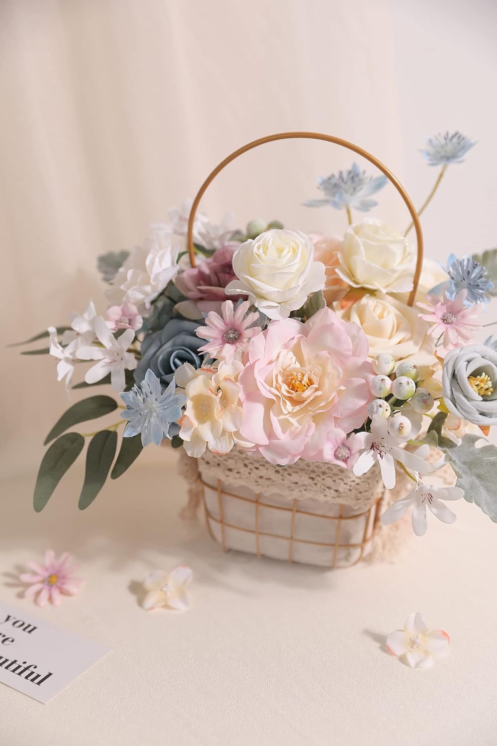 Serra Flora Artificial Flowers Combo Box Set Faux Flowers Bulk Flower Leaf with Stems Arrangements