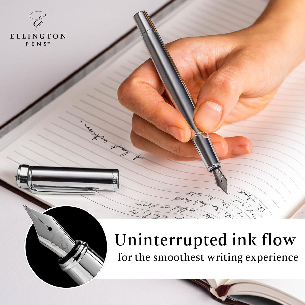Ellington Pens Luxury Fountain Pen Set- Fountain Pens for Writing - Smooth Fine Nib - Includes