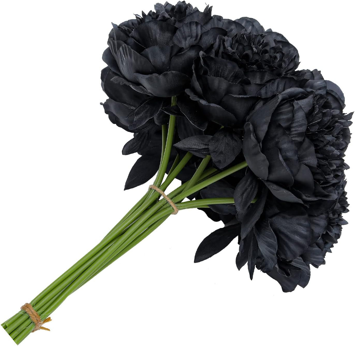 U'Artlines 10 Heads Artificial Peony Silk Flower Leaf Home Office Wedding Party Festival Bar Decor