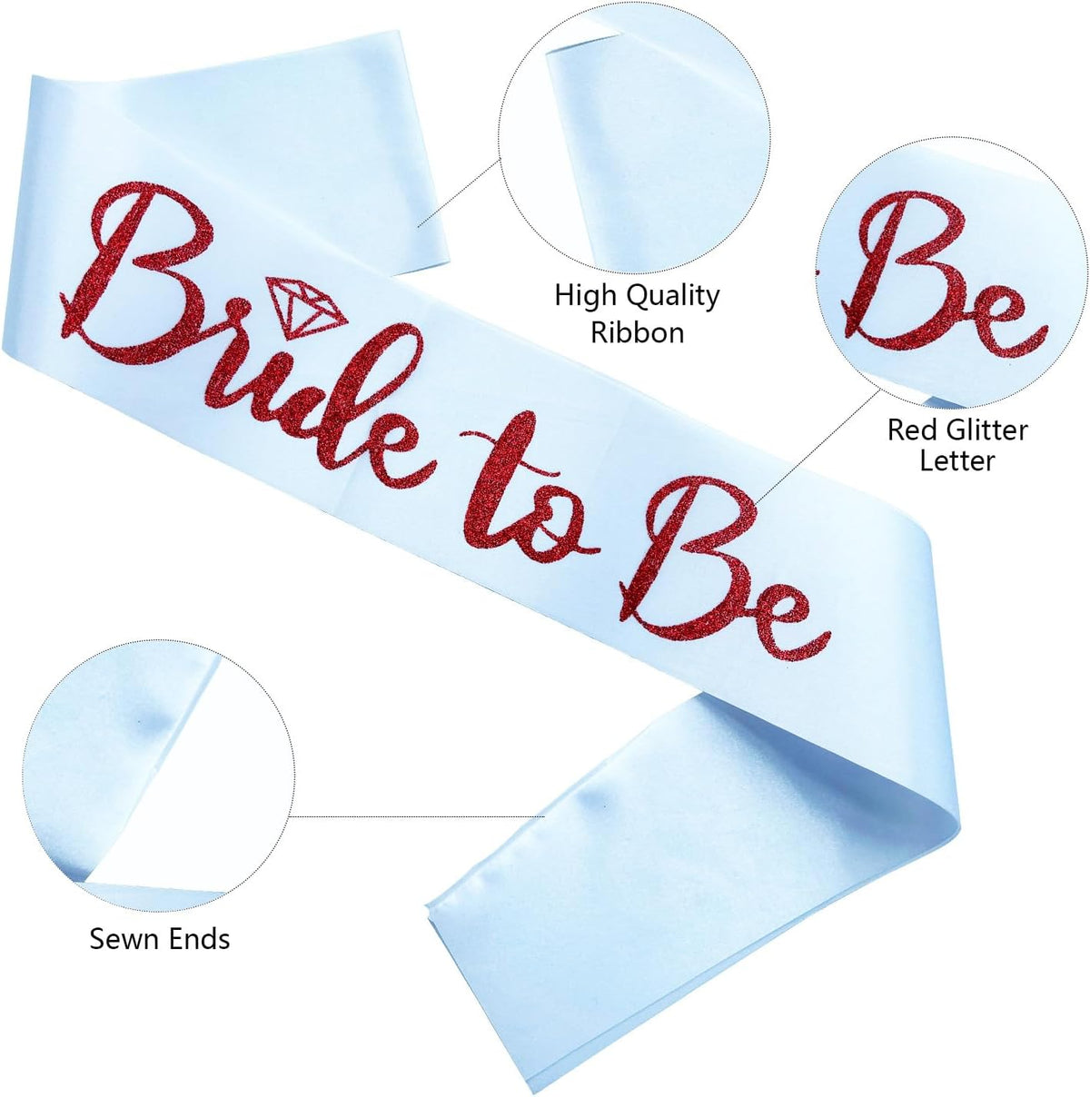 Bride to Be Sash, Bachelorette Party Sash for Bridal Shower Wedding Party Favors Accessories