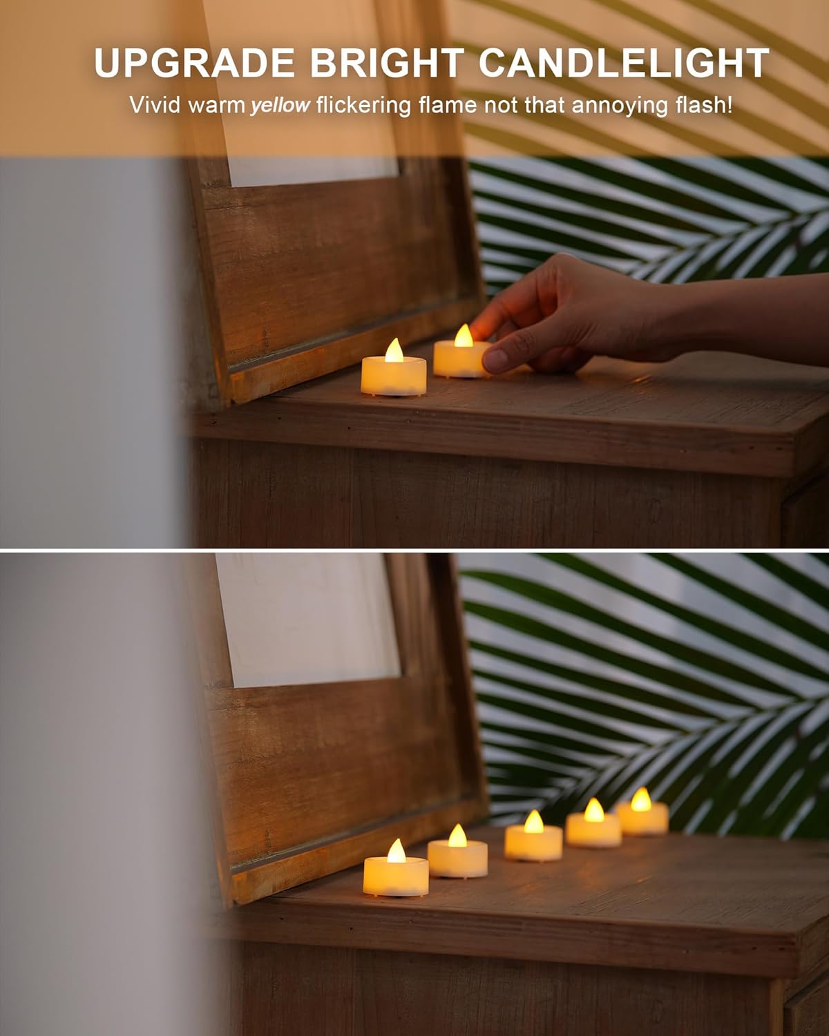 BEICHI Flameless Candles, 24Pack Battery Operated Candle, LED Tea Lights Candles Battery Operated