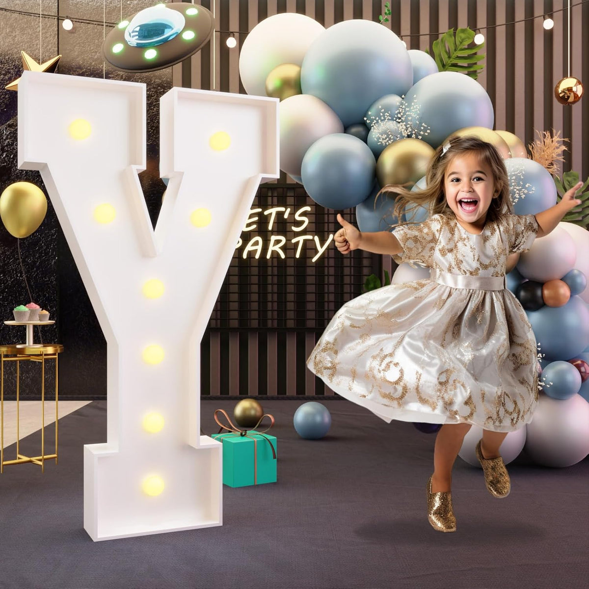 imprsv Marquee Light Up Letters, 3FT Marquee Letters for Birthday Baby Shower Wedding Decorations