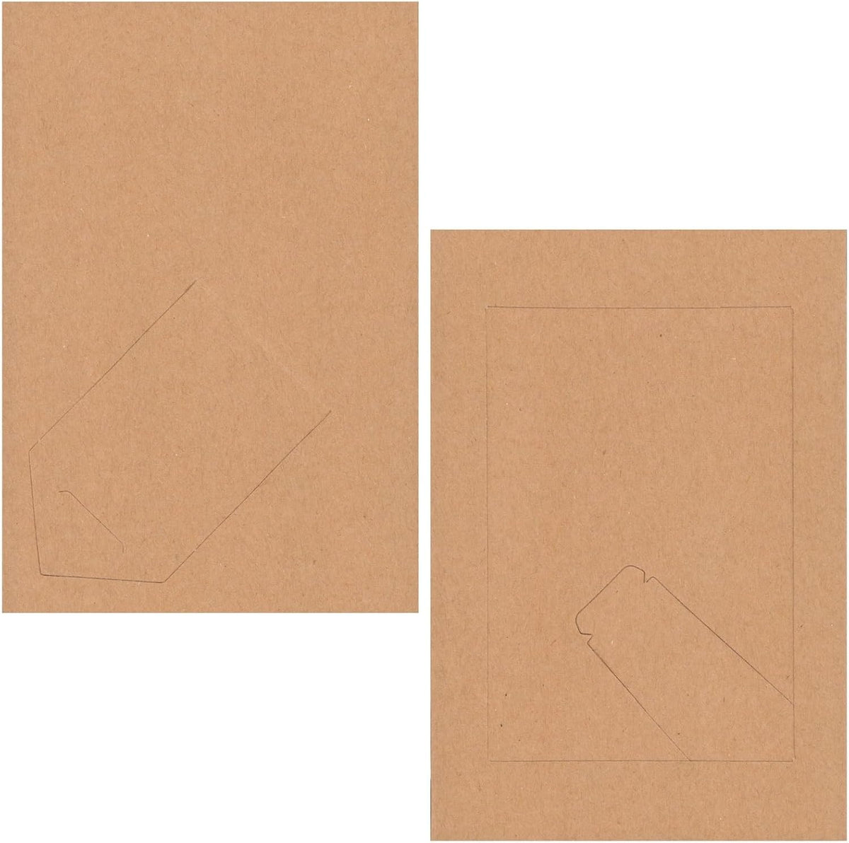 Juvale Brown Paper Frames - 4 x 6 in, 50 Pack, Classic - DIY Photo Frame Kit with Cardboard Easel