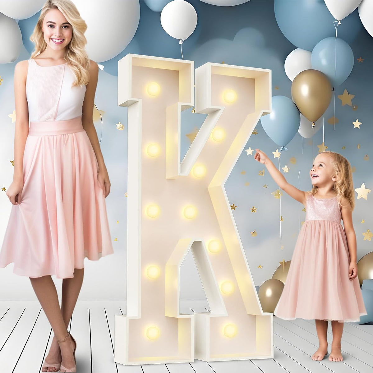 Ledido 4FT Marquee Light Up Letters Large Light Up Letters for Party Decoration, Marquee Letter for