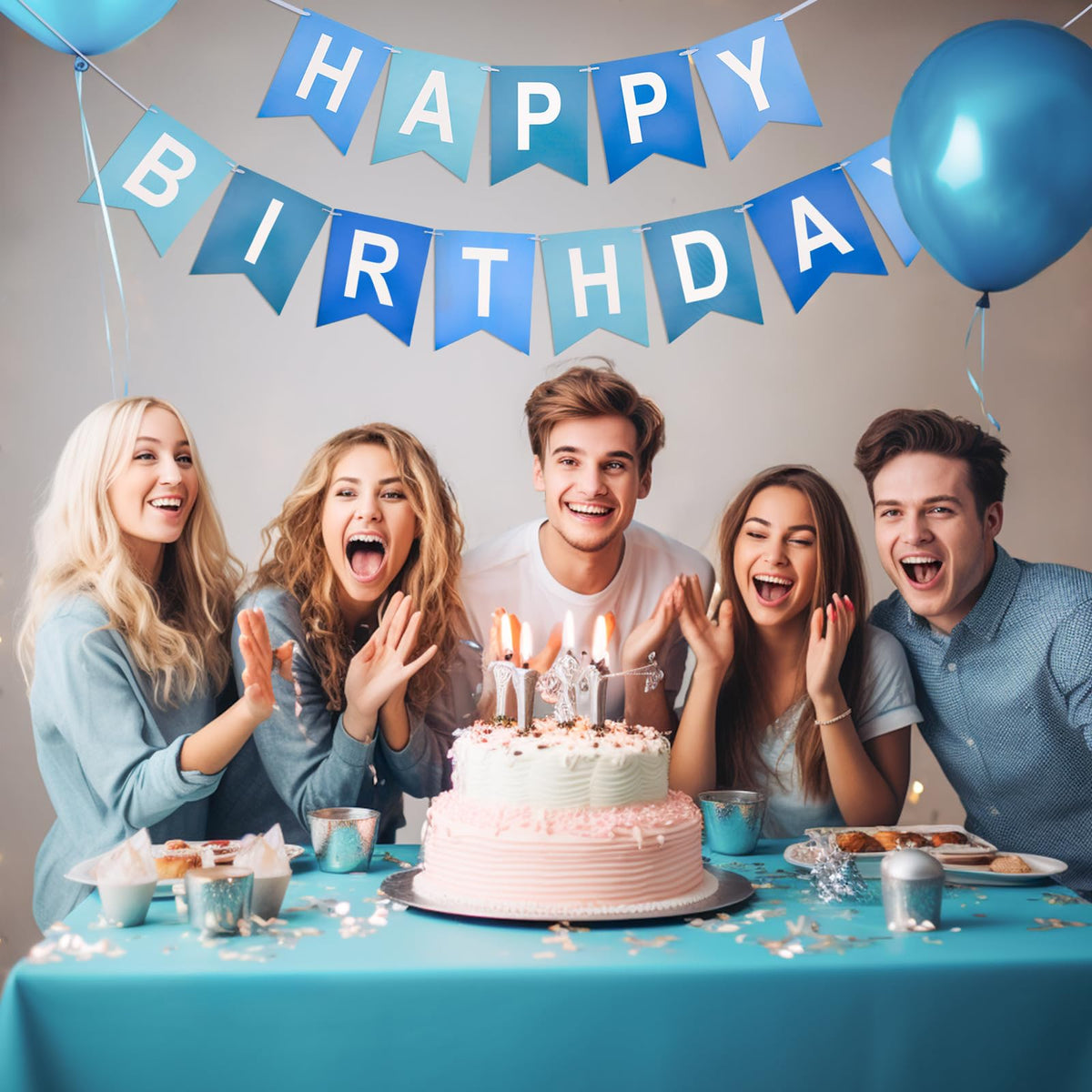 Happy Birthday Banner Birthday Party Banner NO DIY Happy Birthday Sign