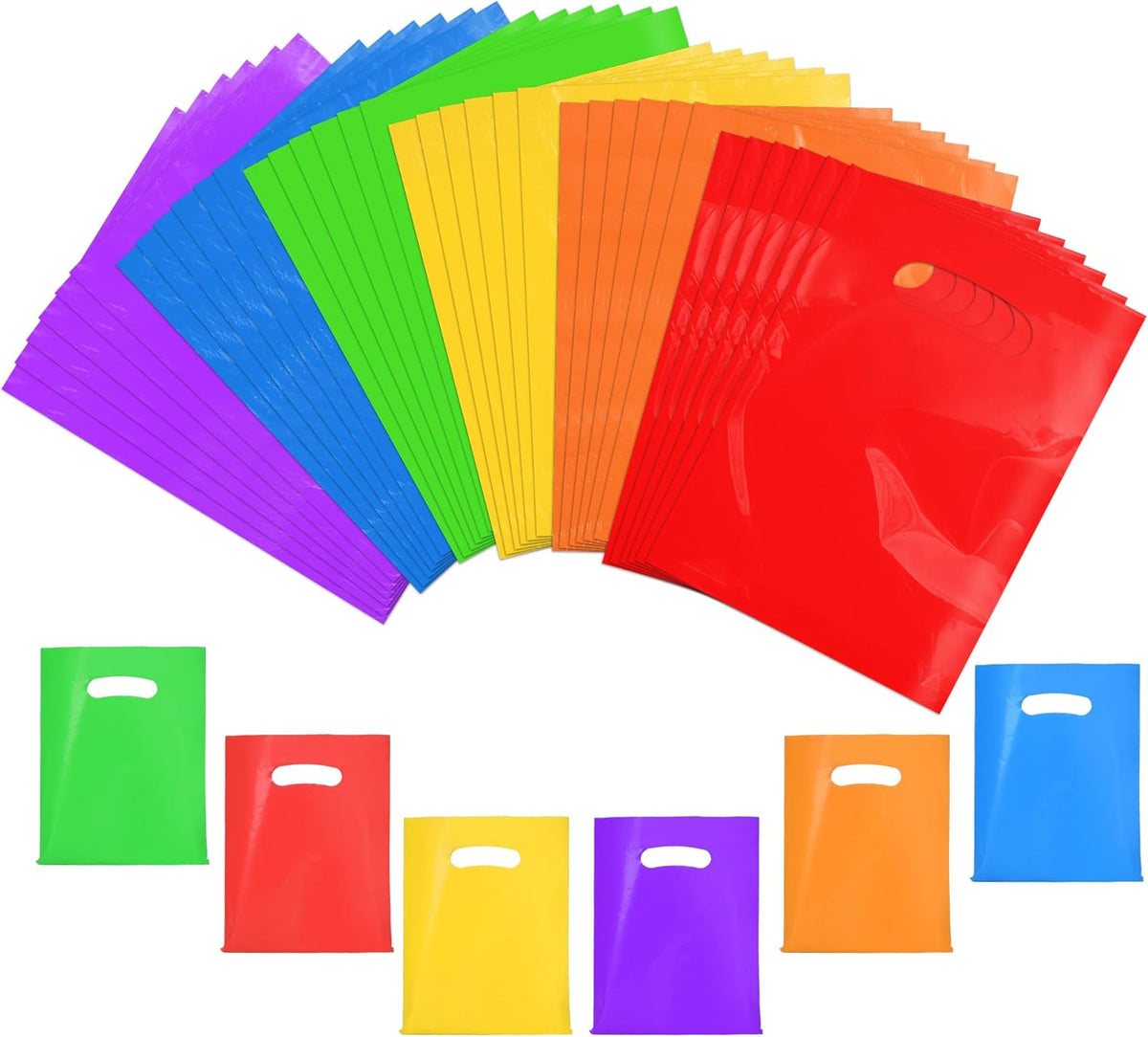 36 PCS Plastic Party Favor Small Gift Bags, 6"x8" Goodie Bags for Kids, Candy Treat Pouches Bulk