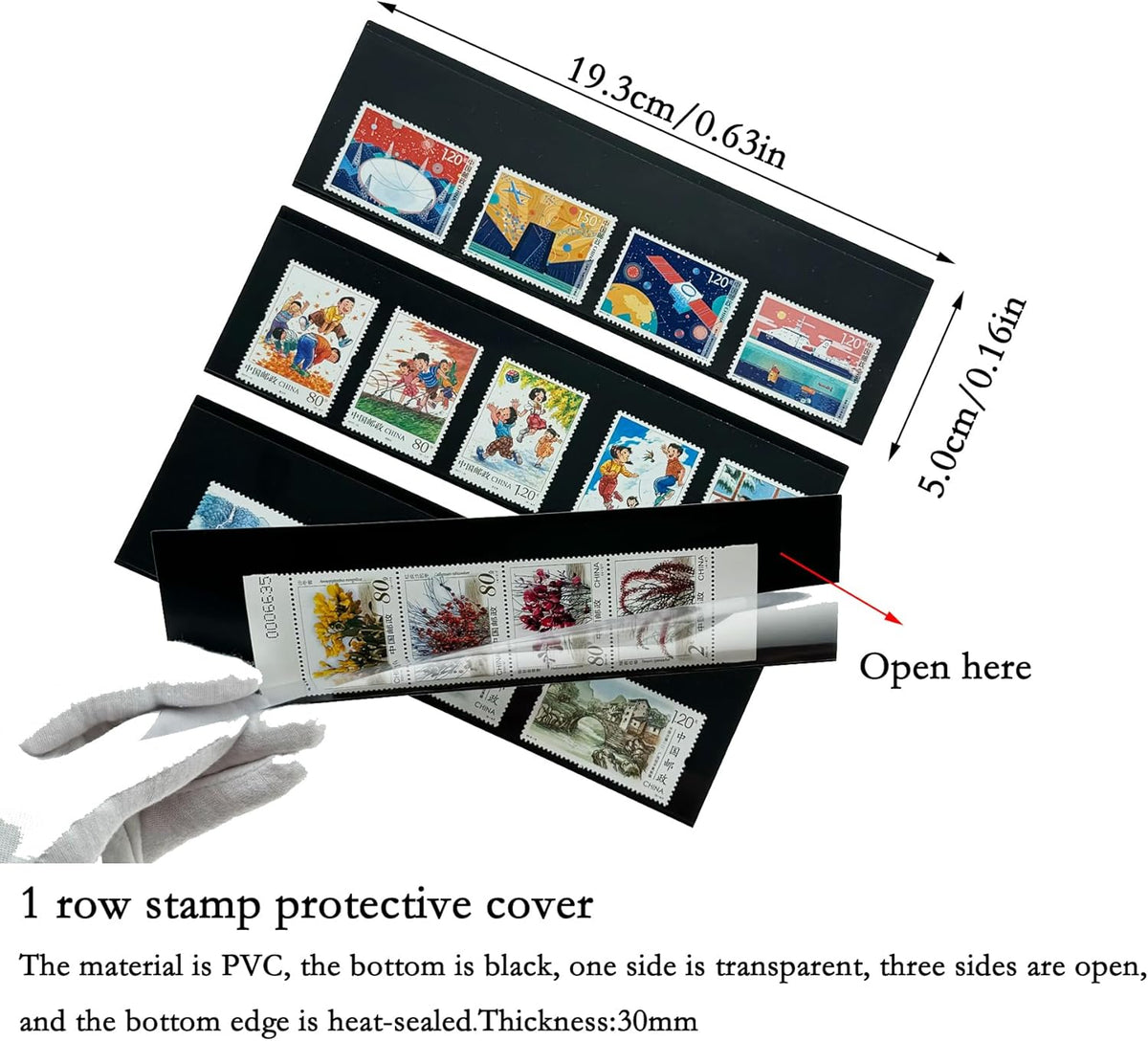 Philatelic Display Black Card Stamp Cover Stamp Collection Stamp Storage philatelic Album Stamps