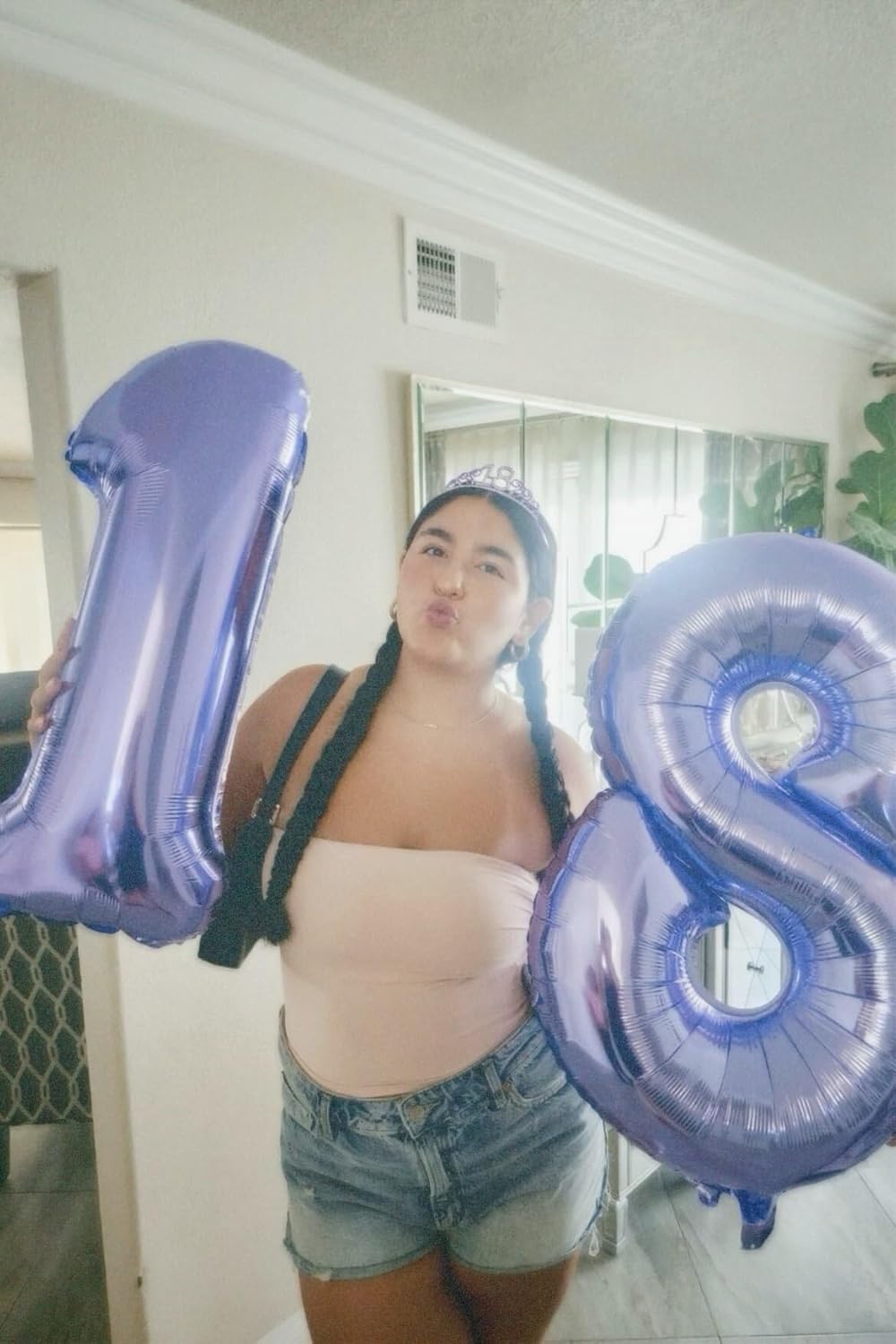 Lilac Foil Number 8 Balloon 40 Inch, Helium Mylar Eight Number 8 18 28 38 48 58 80 88 Birthday