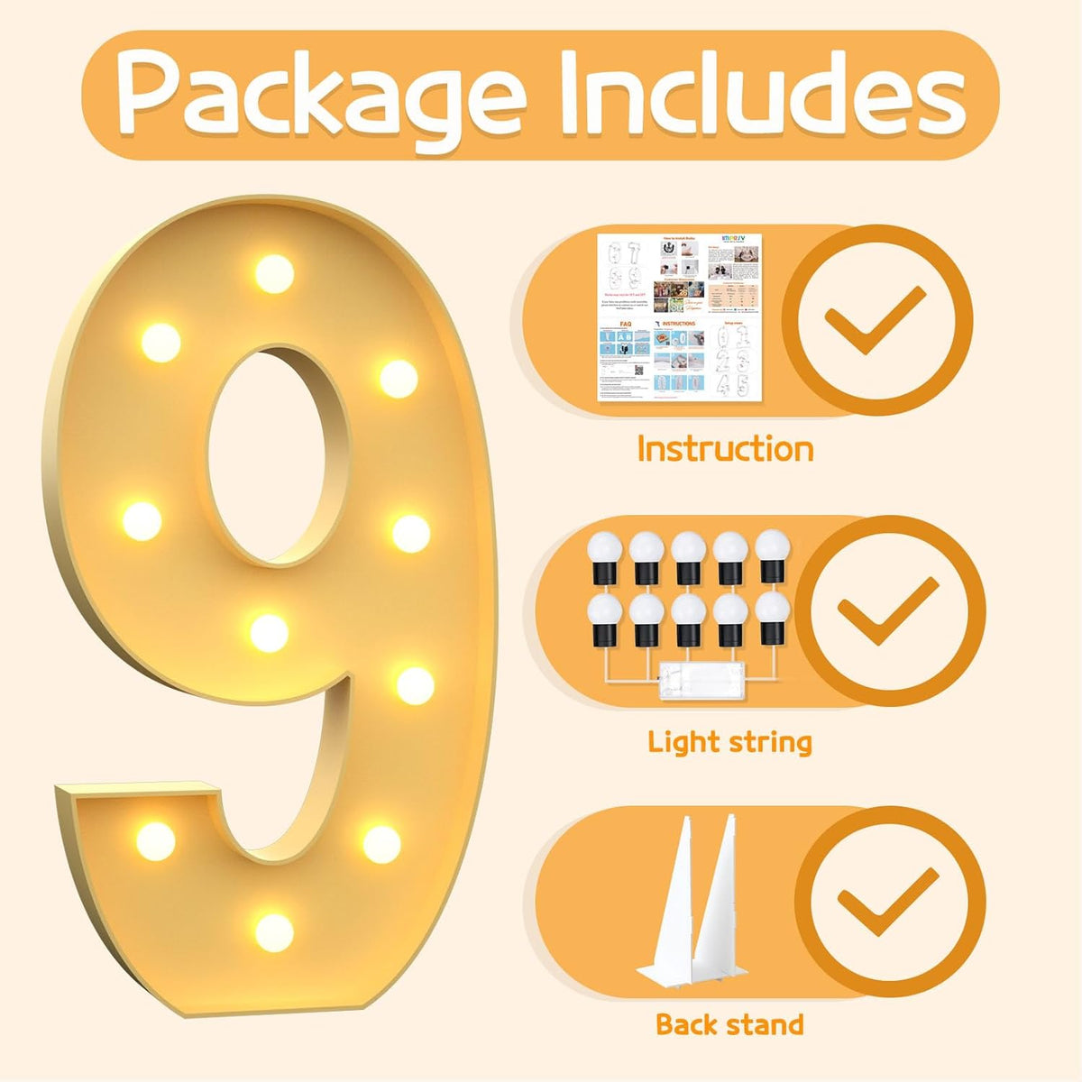 Marquee Numbers 4 Feet Tall Large Light Up Numbers 9th 90th On Cloud 9 Birthday Decorations Girl