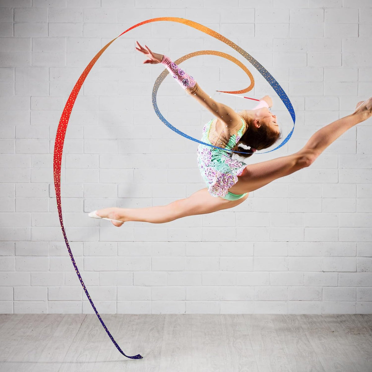 Yilloog 50 Pcs Ribbon Dancing Wands Party Favors, 78.7 Inch Artistic Gymnastics Ribbon Streamers