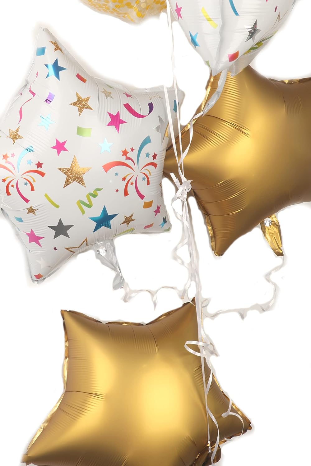 36inch Large Gold Round Foil Helium Mylar Balloons Set 8pcs For Gold Happy Birthday Party