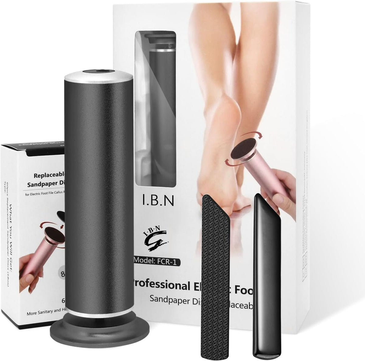 Electric Foot Callus Remover with Hand Callus Remover, Adjustable Speed Professional Electric Foot