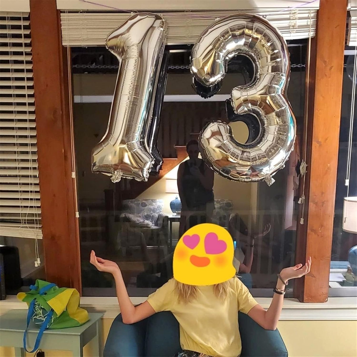 Silver 3 Balloons, 40 Inch Giant Helium Foil Number 0-9 Silver 3rd Birthday Balloon for Boys Girls