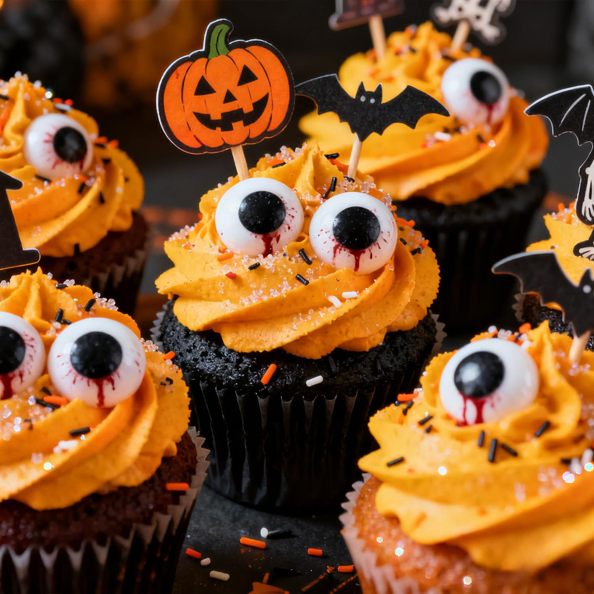 Halloween Sprinkles, Edible Eyeballs Candy, Bloody Eyes Sprinkles for Cake Decorating, Halloween