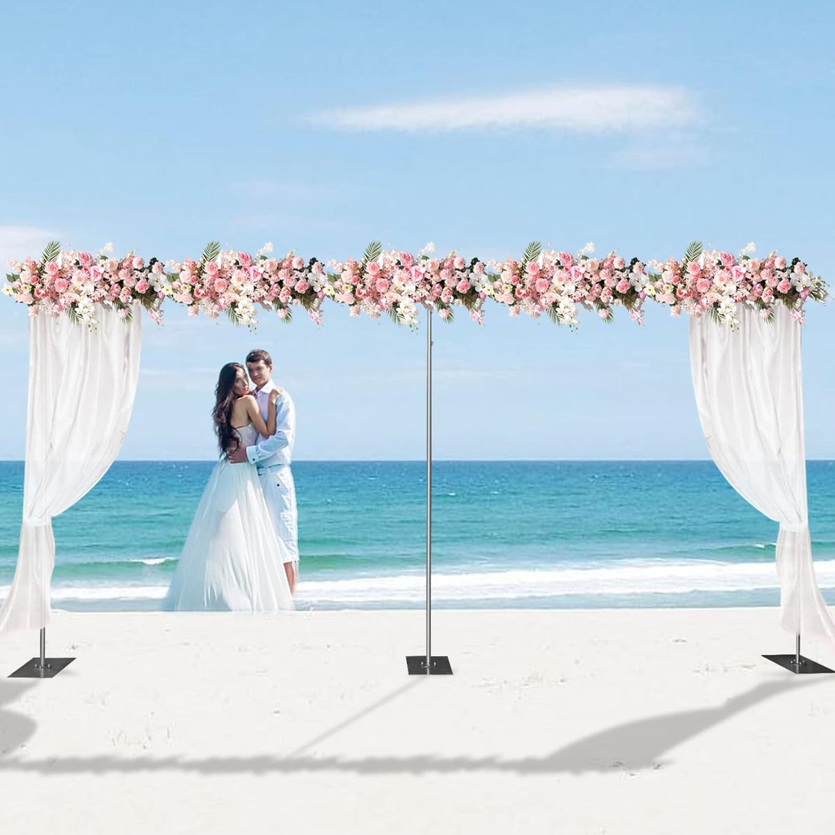 20ft x 10ft Adjustable Telescopic Heavy Duty Portable Pipe and Drape Backdrop Stand Photography