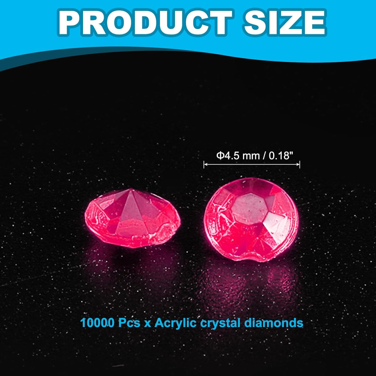 PATIKIL 10000 Pcs Wedding Table Scatter Confetti Crystals 4.5mm Acrylic Diamonds Vase Fillers Gems