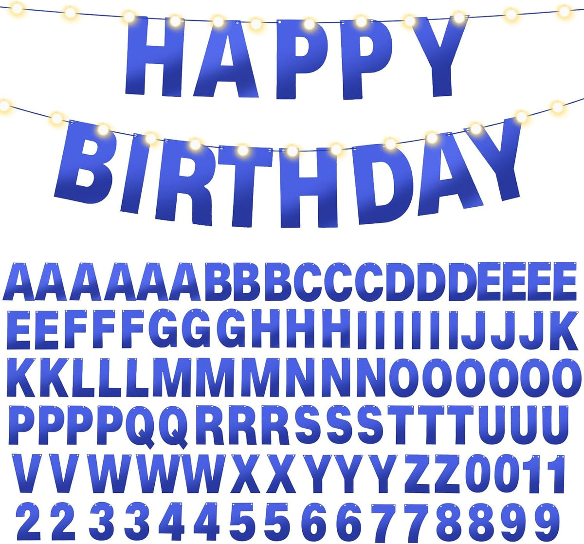 TaoBary 112 Pcs DIY Letter Custom Banner Glitter Customizable Banner Kit Including 107 Letters and