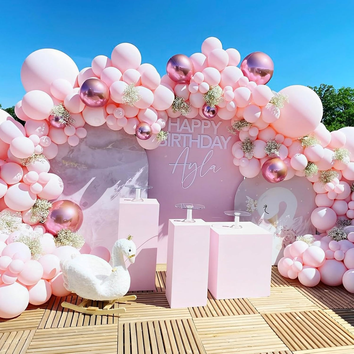 90pack Light Pink Balloons Different Size 18/12/10/5 Inch Pastel Pink Balloon Garland Arch Kit for