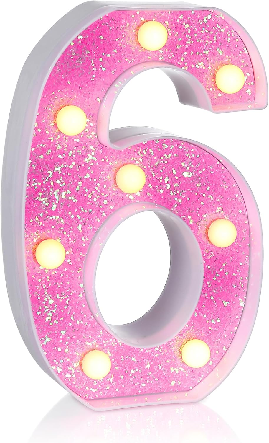 Foaky Pink Light up Letters，Pink Party Decorations,Girls Room Decor,Glitter Marquee