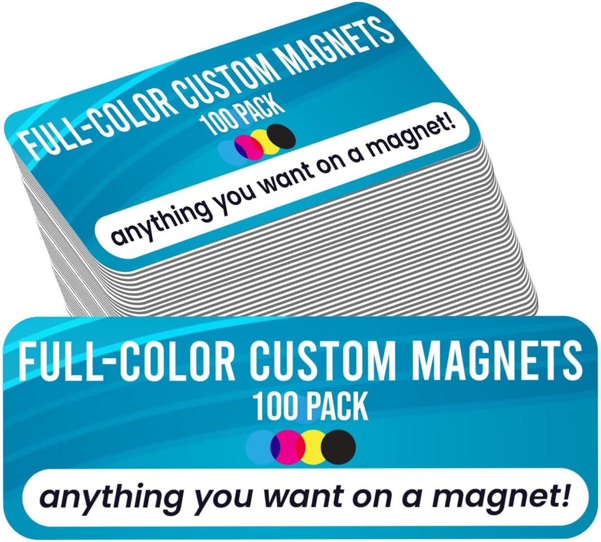Magnet Me Up Custom 10x3 Inch Rectangle Magnet, 100 Pack, Customizable for Businesses, Personal
