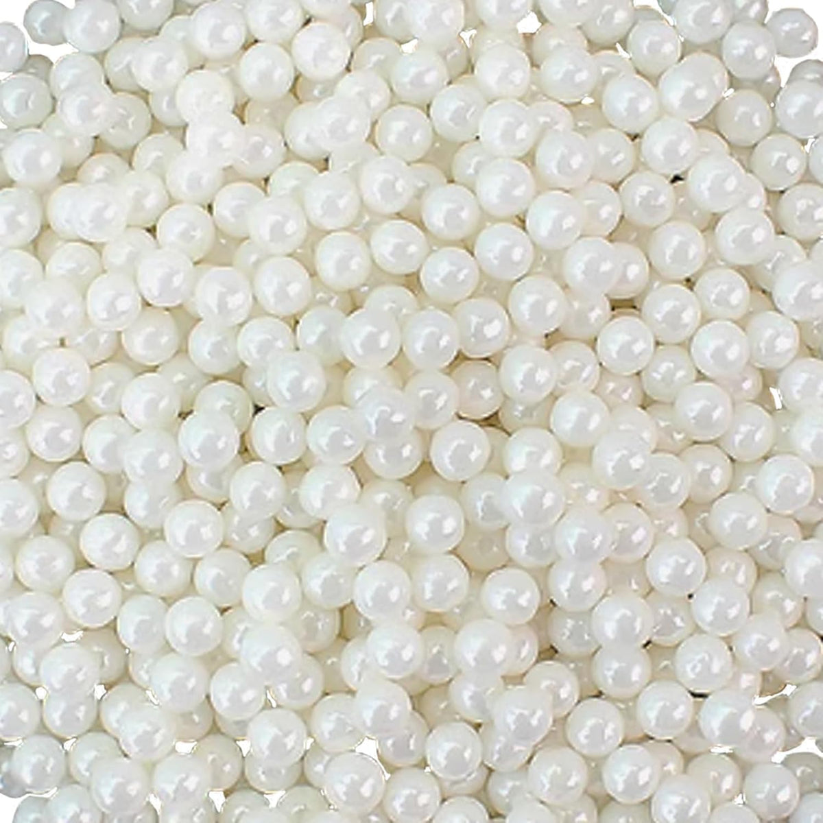 Sentovac 7mm White Pearl Sprinkles Edible Cake Decorating Sugar Candy Cookie Cake Cupcake Topper