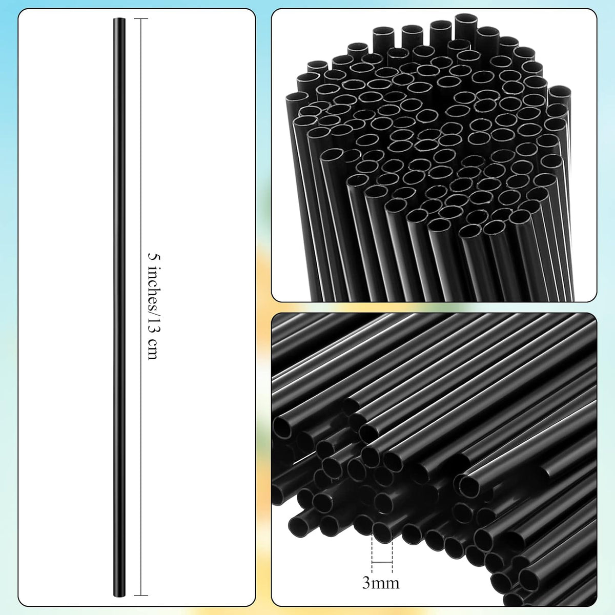 6000 Count Coffee Cocktail Stirrers Straws Disposable Plastic Sip Stir Sticks Cocktail Drink