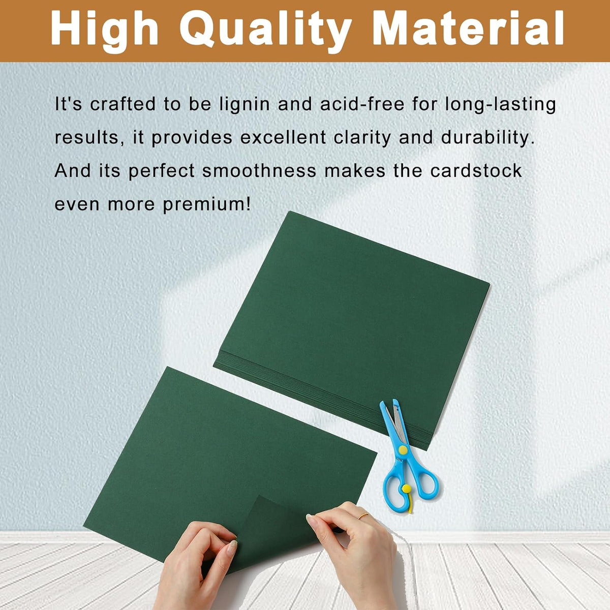 28 Sheets Dark Green Cardstock 8.5 x 11 Craft Paper, 92lb Heavyweight Christmas Green Card Stock
