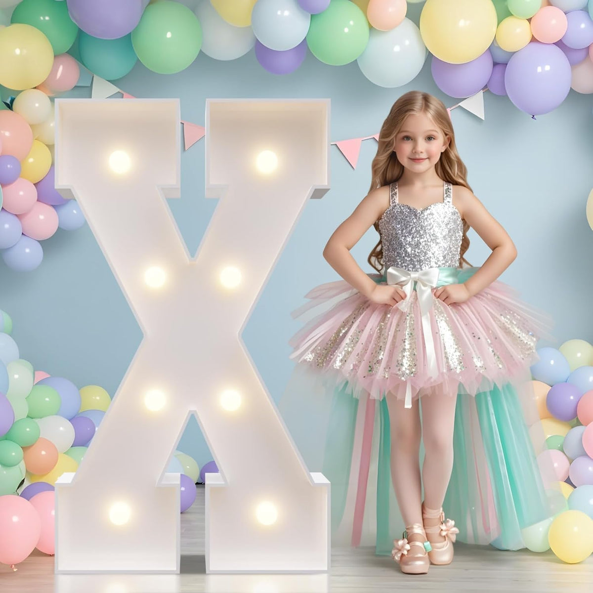 JoyMuse Marquee Letters 3 Feet Tall, Light Up Letters 3FT with Lights, Large Letters for Party