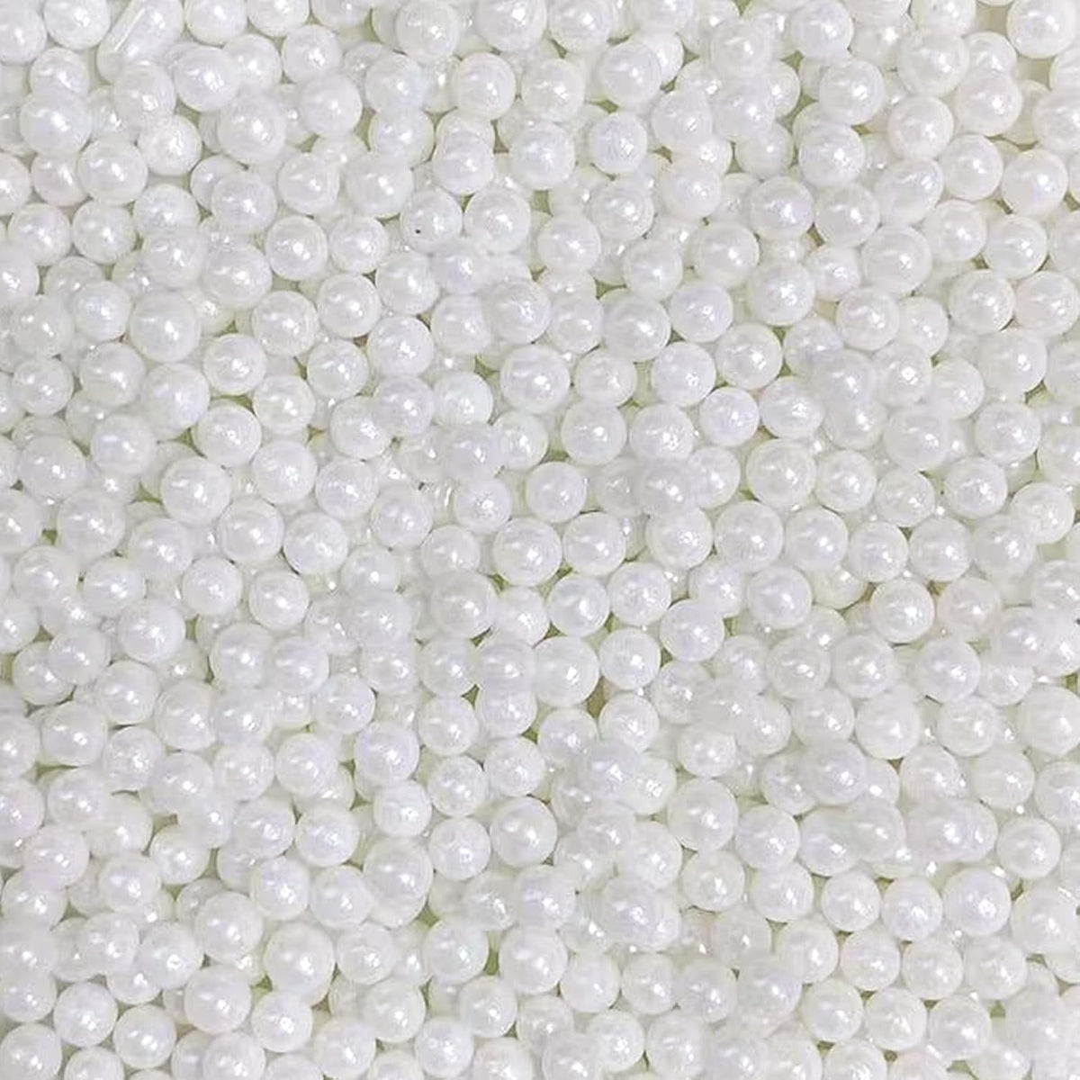 Sentovac 4mm White Pearl Sprinkles Edible Cake Decorating Sugar Candy Cookie Cake Cupcake Topper