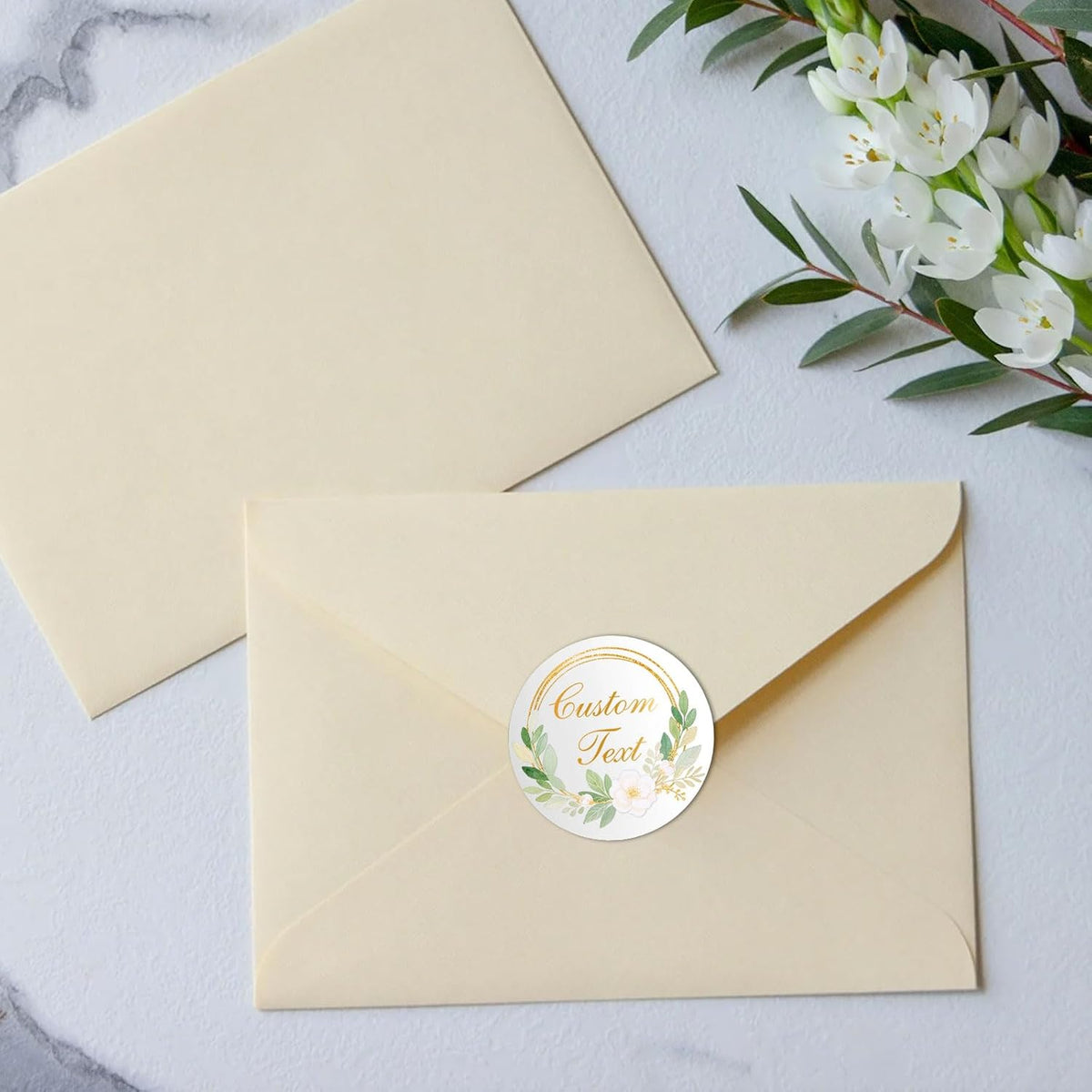 Custom Round Sticker Labels Personalized Stickers with Logo&Text Design Sticker for Wedding Favors
