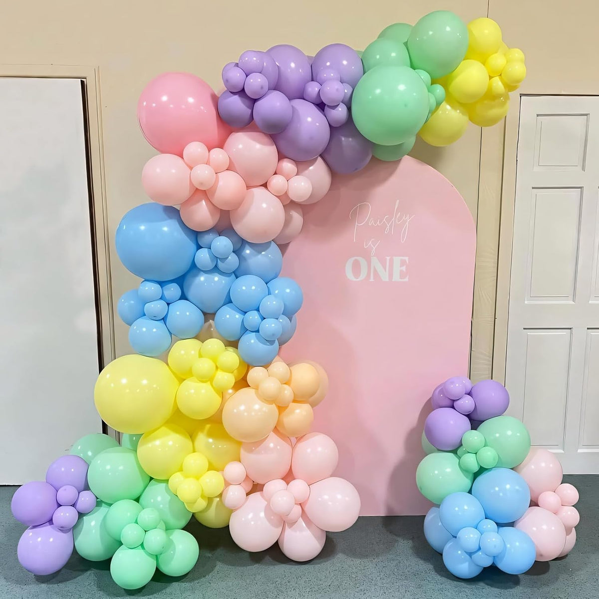 110pcs Pastel Balloons 12 Inch Latex Balloon Arch Kit Assorted Colors for Birthday Baby Shower