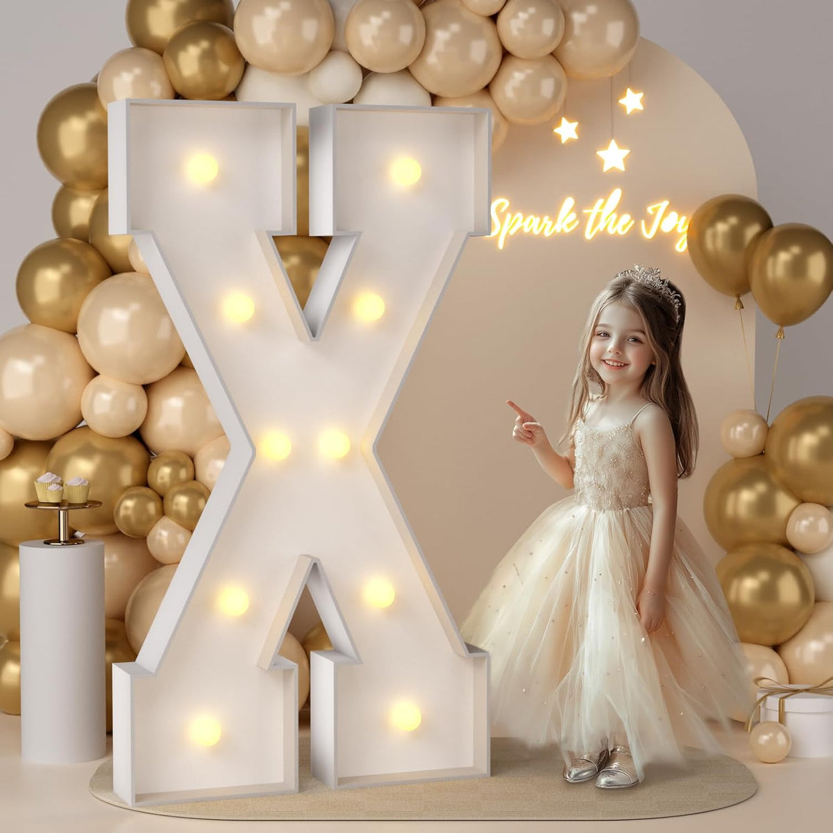 JoyMuse 4FT Marquee Light Up Letters,Large Marquee Letters 4 Feet Tall for Marry Me Proposal