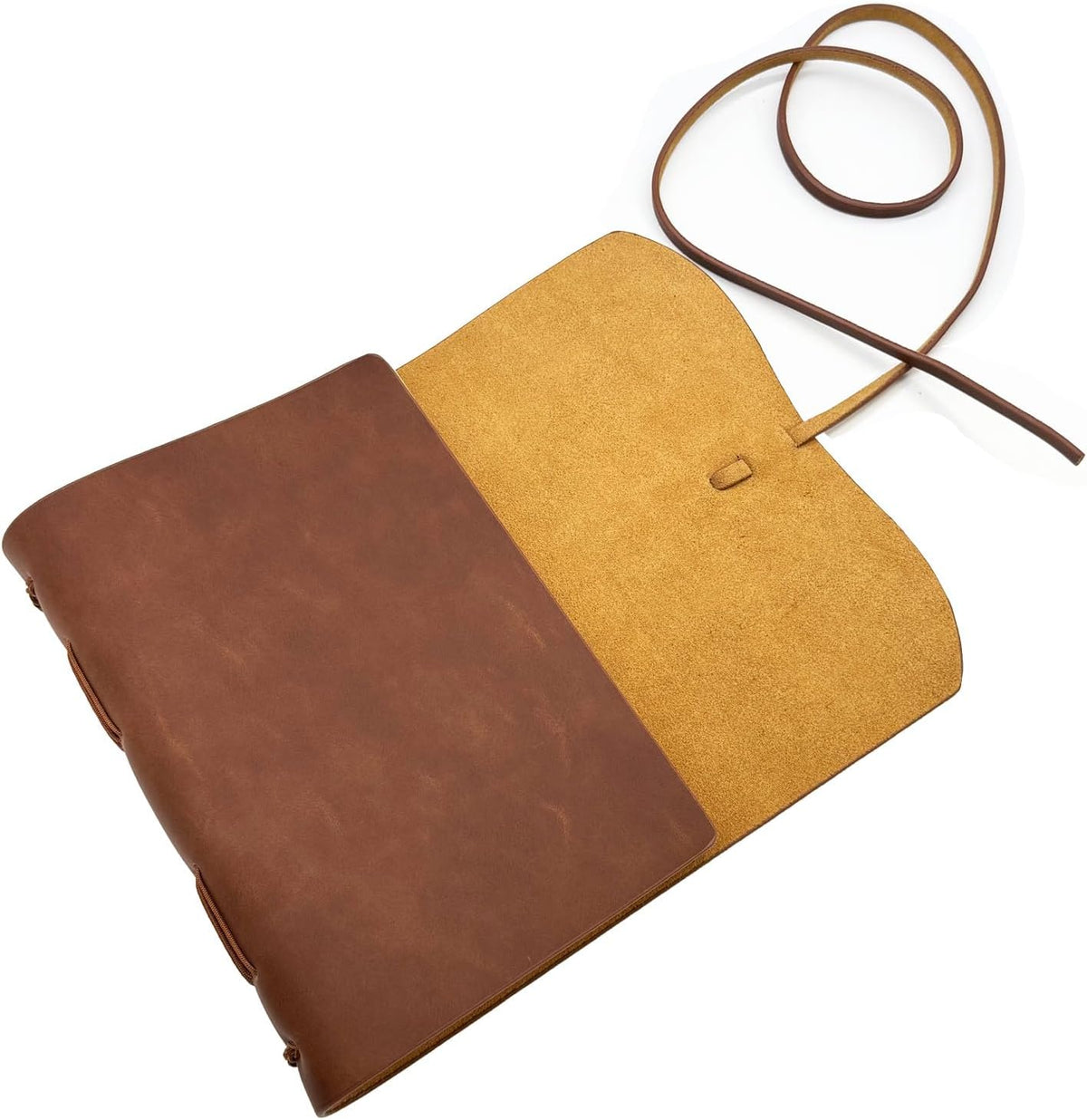 Dark Brown Notebook Journal - Leather Journals for Writing Small Size Diary 5.5x7.5 Inch, Notepad