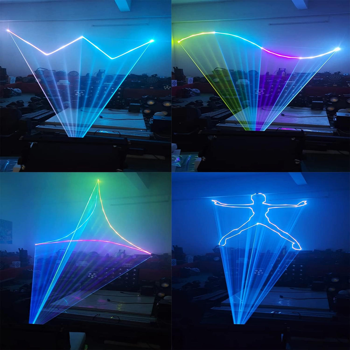 JUNMAN 5W RGB Full Color Animation Stage Effect Light DJ Disco Stage Beam Lights for Party Wedding