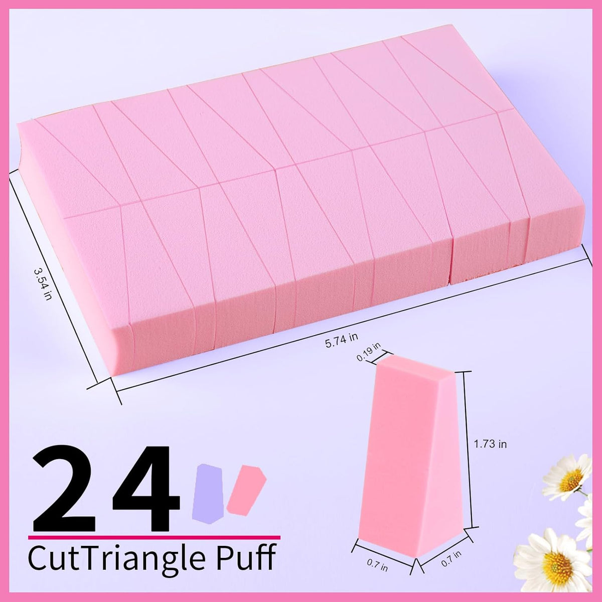 Teenitor 48 Pcs Makeup Sponges For Foundation, Latex Free Makeup Wedges Sponges For Liquid Cream