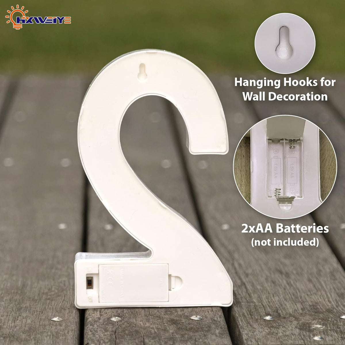 HXWEIYE Light Up Numbers-2, LED Marquee Number Lights Sign 26 Alphabet and 10 Number Big Light Led