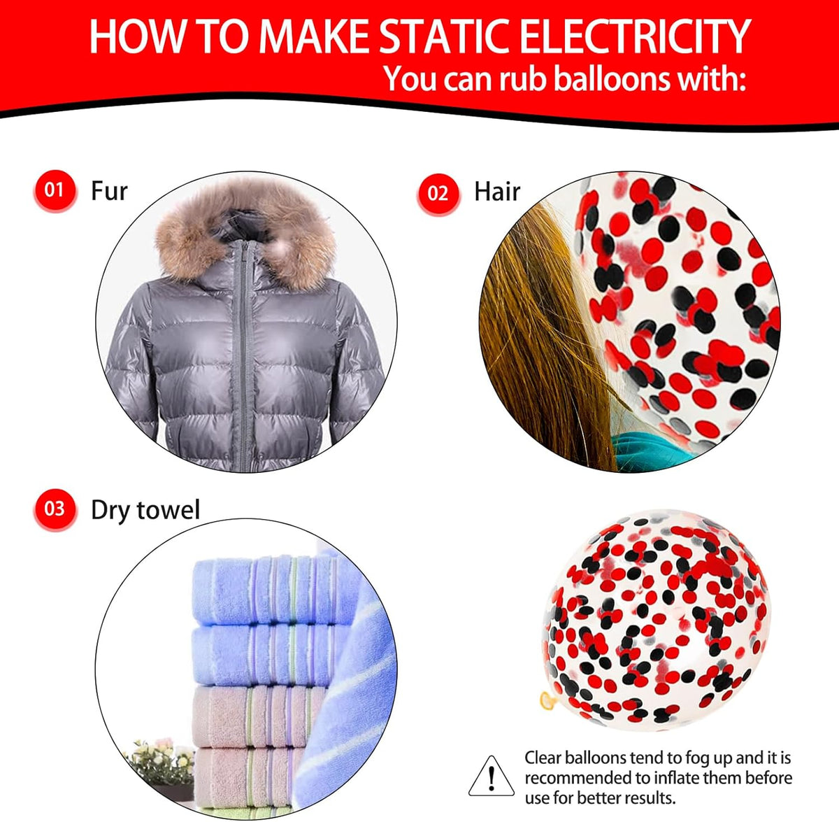 68Pcs Red Black White Latex Balloons 12 Inch with Black Red Confetti Balloons for Birthday