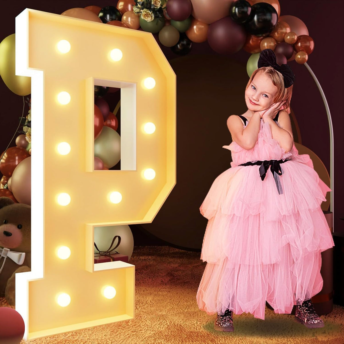imprsv 4FT Light Up Letters, Large Light Up Letters for Birthday Party Decor, Wedding Decorations