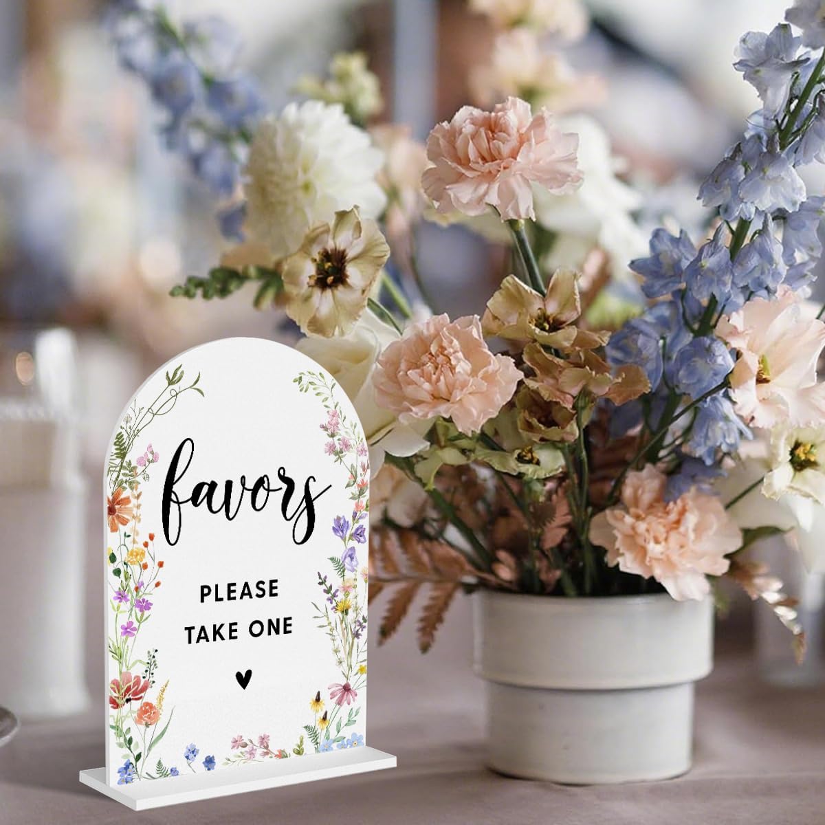 Acrylic Wedding Signs, Favors Please Take One Signs for Marriage Reception, Bridal Shower