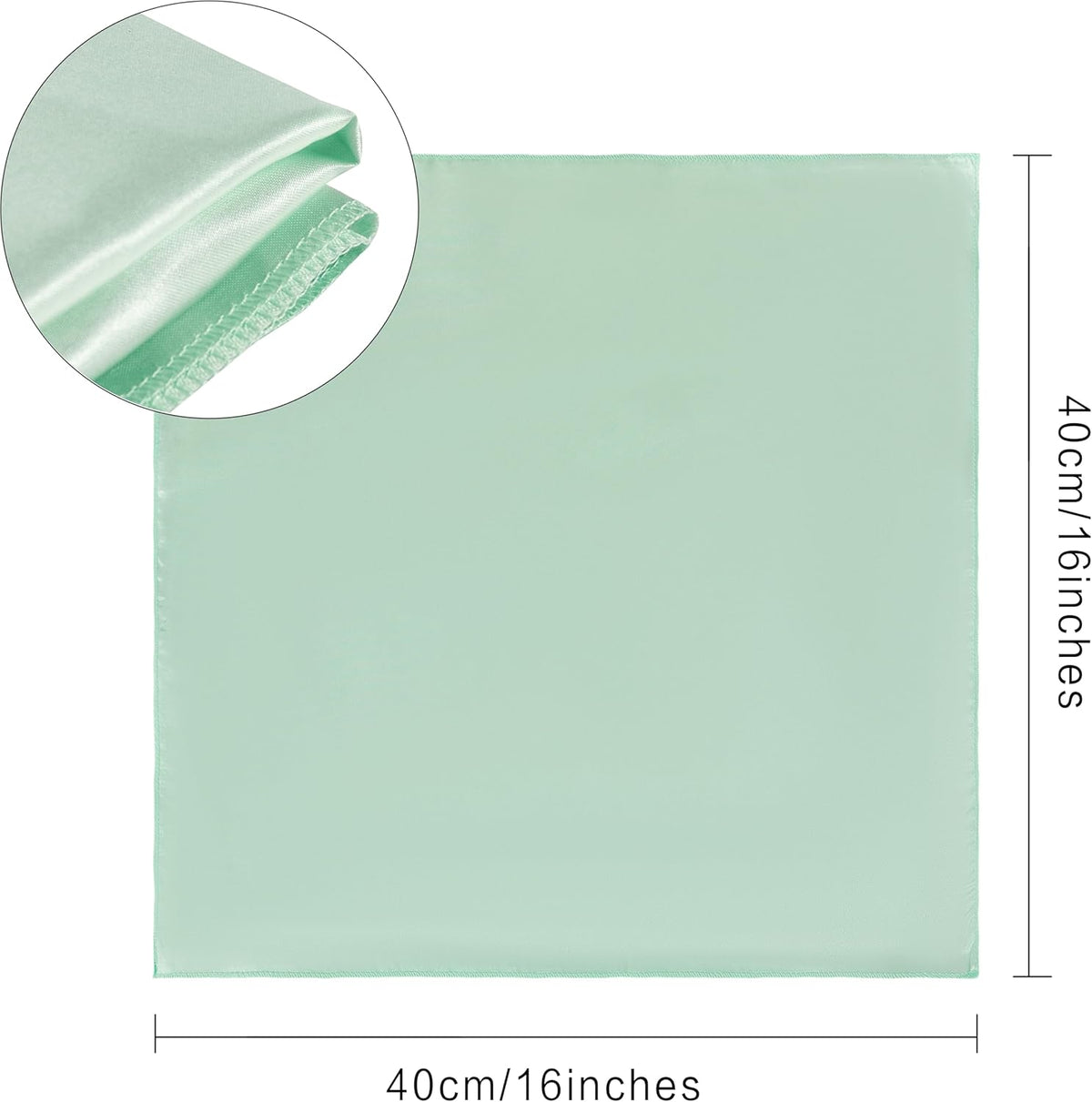 36 Pack Square Satin Dinner Napkins, 16x16 Inches Silky Soft Smooth Table Cloth Napkins for