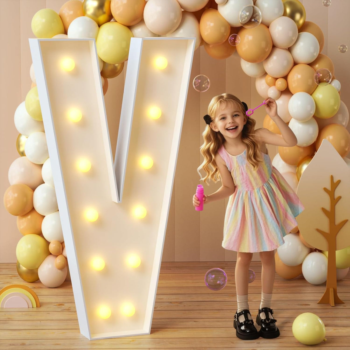 imprsv Marquee Light Up Letters, 4FT Mosaic Letters with Light for Baby Shower Graduation Party