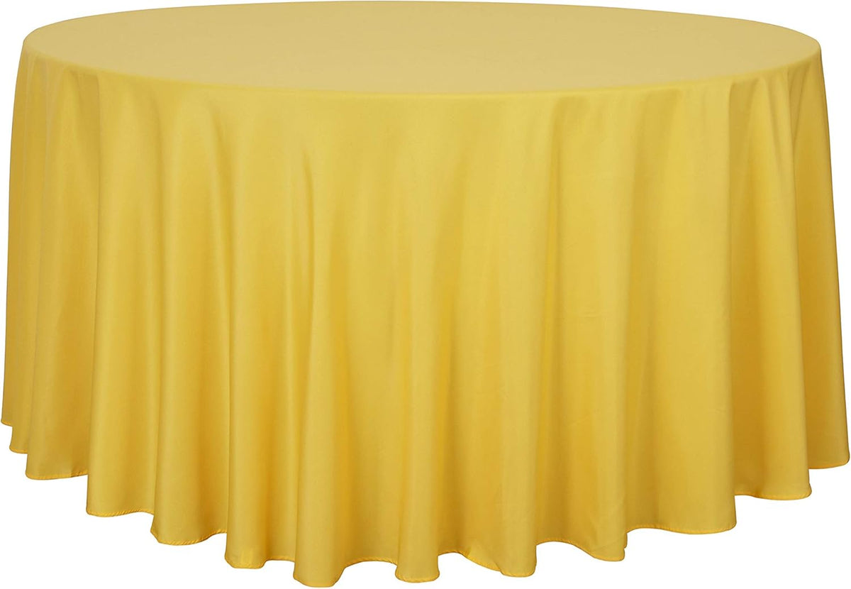 sancua Round Tablecloth - 108 Inch - Water Resistant Spill Proof Washable Polyester Table Cloth