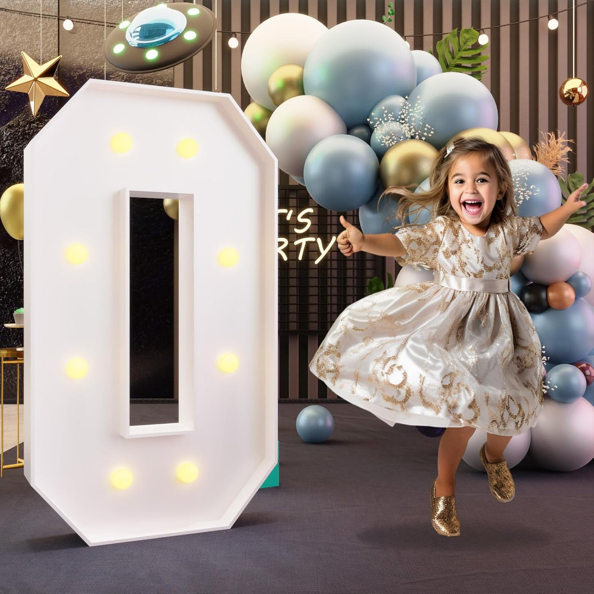 imprsv 3FT Marquee Numbers, Light Up Numbers for 30th 50th Birthday Decorations Anniversary Party