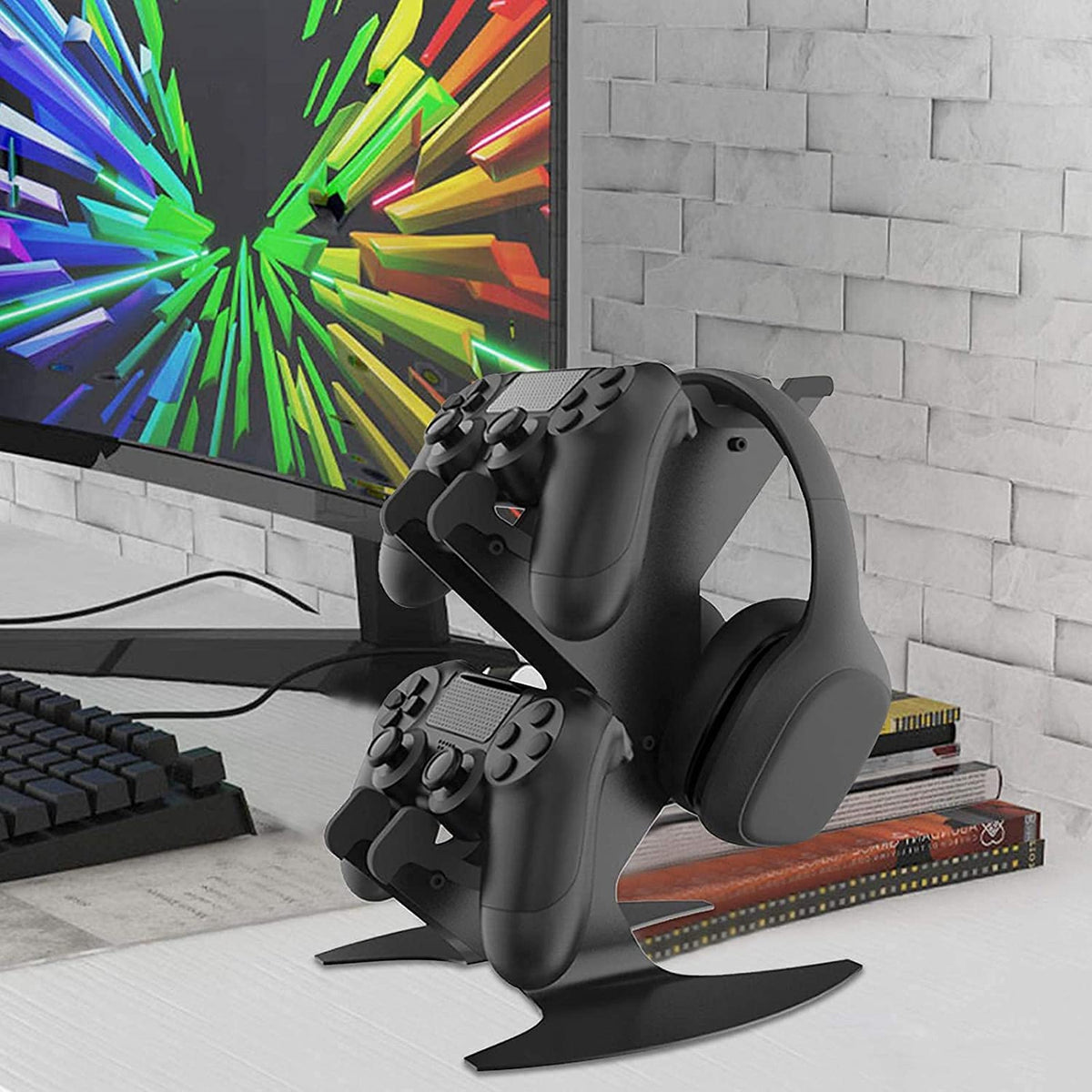 Controller Holder, Game Controller Rack Headset Stand for Xbox Series X S/Xbox one / PS5 / PS4 /