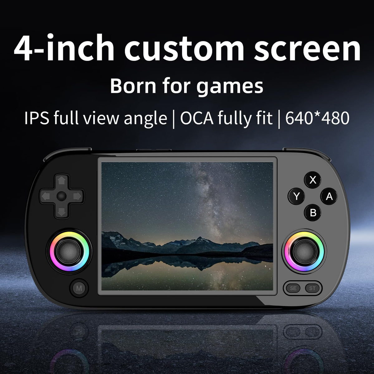 RG40XX H Handheld Game Console RG40XXH Retro Gaming Console 4.0'' IPS Screen with 64G TF Card