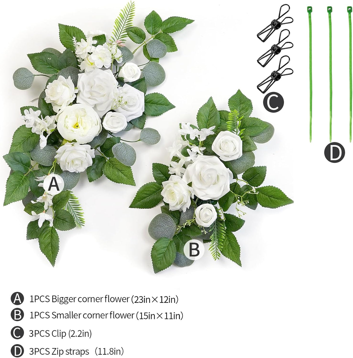 WEIERYUE(Pack of 2 Artificial Flowers Decorations, Wedding Flowers, Wedding, Banquet, Party