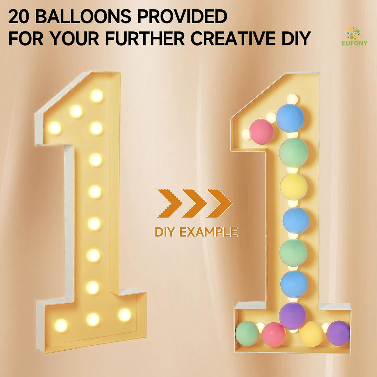 4FT Marquee Numbers, Large Light Up Numbers 7 for 7th 17th 70th Birthday Party Decorations, Giant